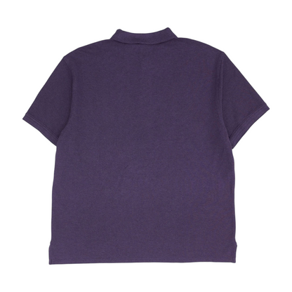 Purple Solid Short Sleeve Polo