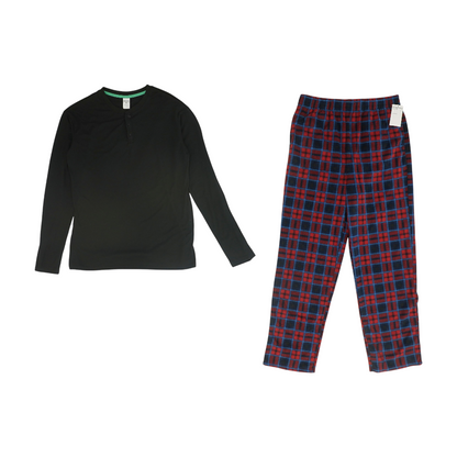 Black Plaid Pajama Set