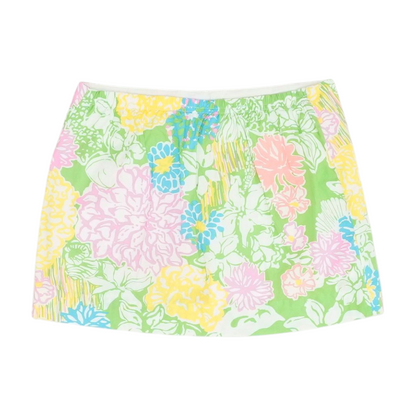 Green Floral Skort