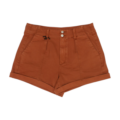 Rust Solid Chino Shorts