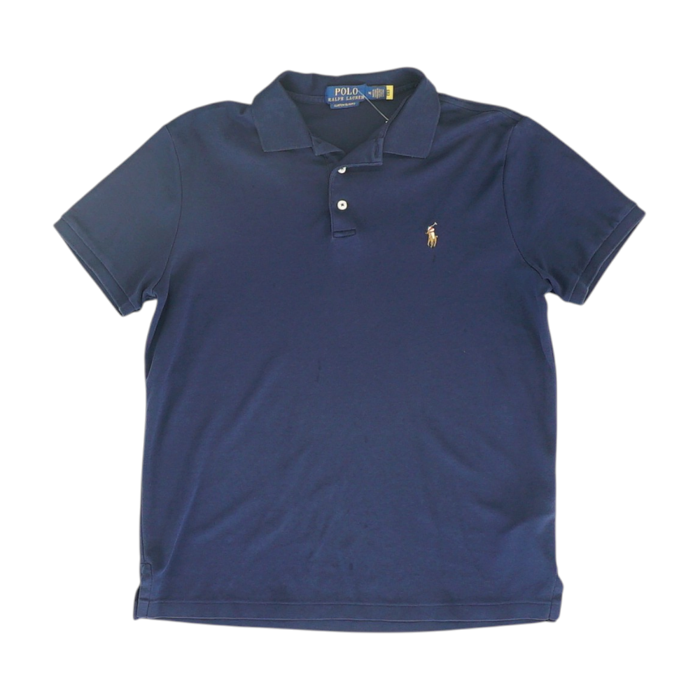 Navy Solid Short Sleeve Polo