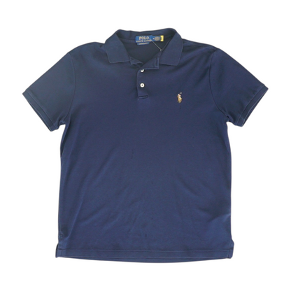 Navy Solid Short Sleeve Polo