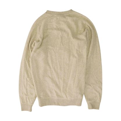 Beige Solid Sweatshirt Pullover