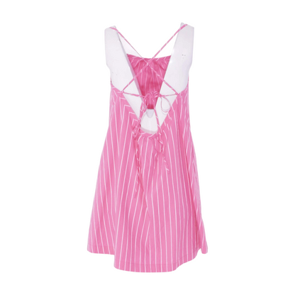 Pink Striped Mini Dress