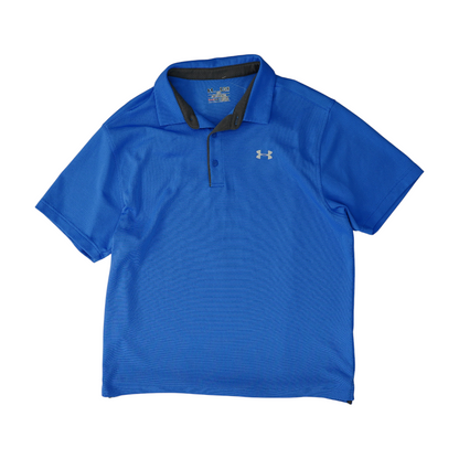 Blue Striped Short Sleeve Polo