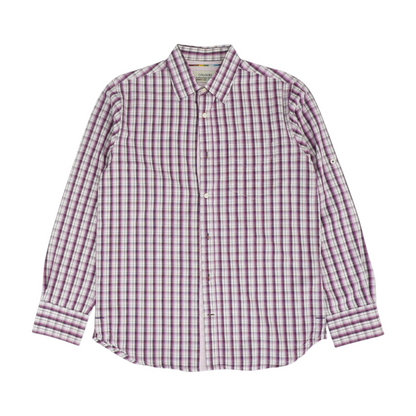 Pink Plaid Long Sleeve Button Down