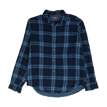 Blue Plaid Flannel Button Down