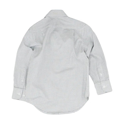 White Check Long Sleeve Button Down