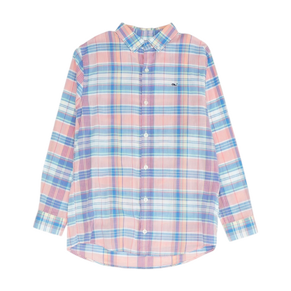 Multi Plaid Long Sleeve Button Down