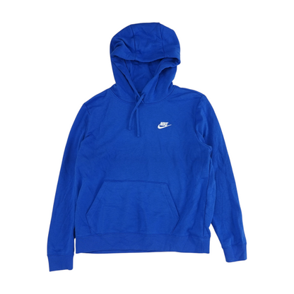 Blue Solid Hoodie Pullover
