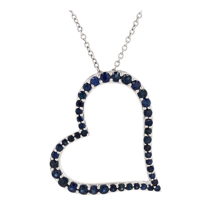 Sterling Silver Sapphire Pendant Necklace