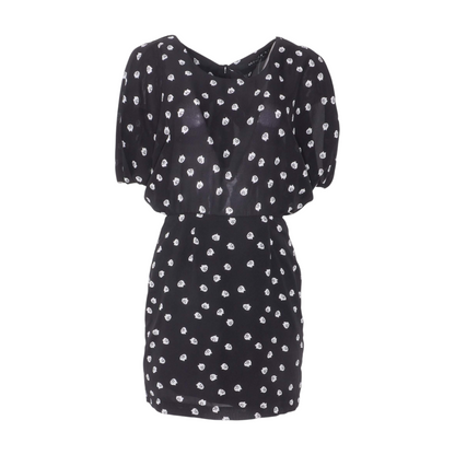 Black Print Mini Dress