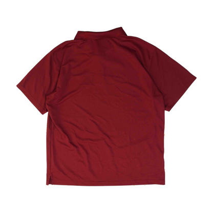 Burgundy Solid Short Sleeve Polo