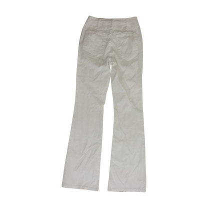 White Solid Flare Jeans