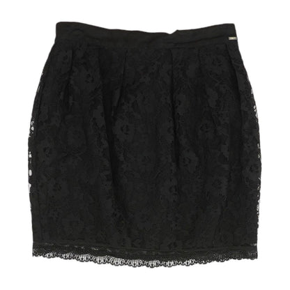 Black Embroidery Detail Mini Skirt