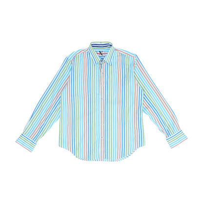 Multi Striped Long Sleeve Button Down