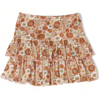 Multi Floral Midi Skirt