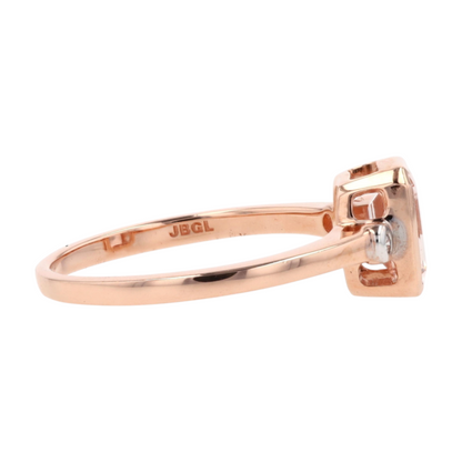 10K Rose Gold Morganite Fashion Ring