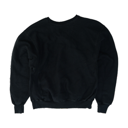 Black Solid Sweatshirt Pullover