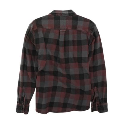 Maroon Plaid Flannel Button Down