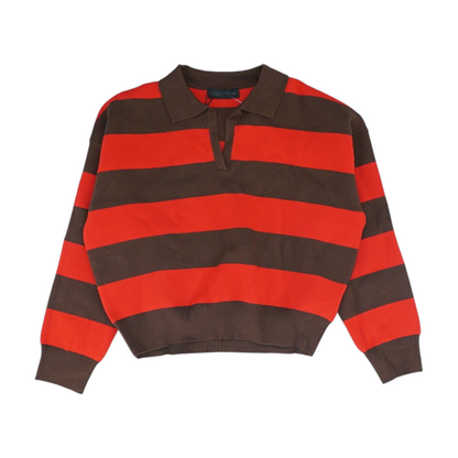 Red Striped Pullover Sweater