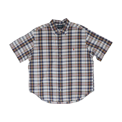 Multi Big & Tall Plaid Short Sleeve Button Down