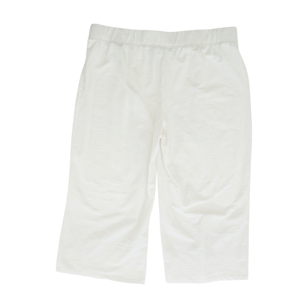 White Solid Active Capris