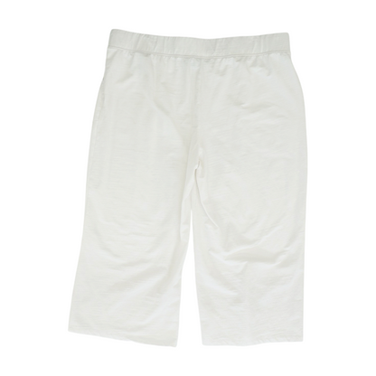 White Solid Active Capris