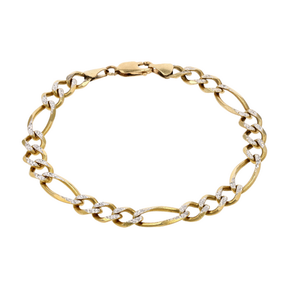14K Two-Tone Gold Chain Bracelet