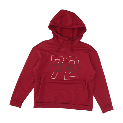 Red Solid Hoodie Pullover