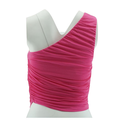 Pink Solid Sleeveless Blouse