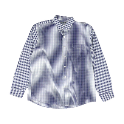 Blue Plaid Long Sleeve Button Down