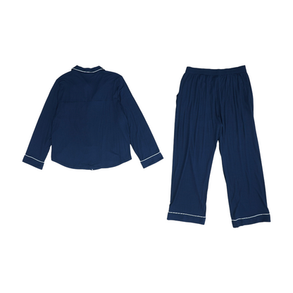 Navy Solid Pajama Set