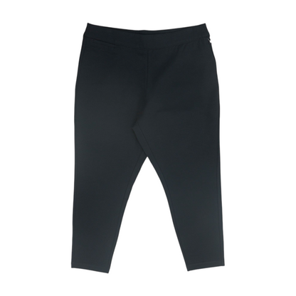 Black Solid Chino Capris