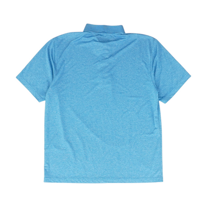 Blue Solid Short Sleeve Polo