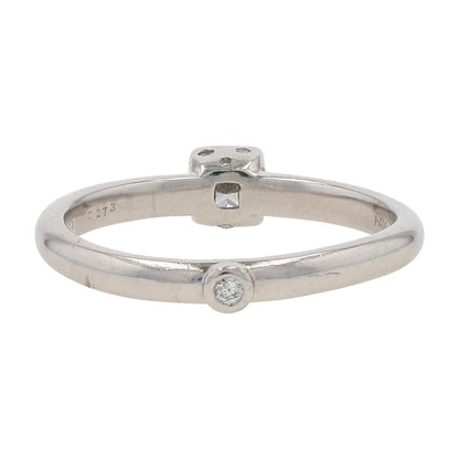 .33 Ct Platinum Princess Cut Diamond And Accented Shank Promise Ring