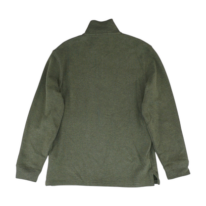 Green Solid 1/4 Zip Pullover