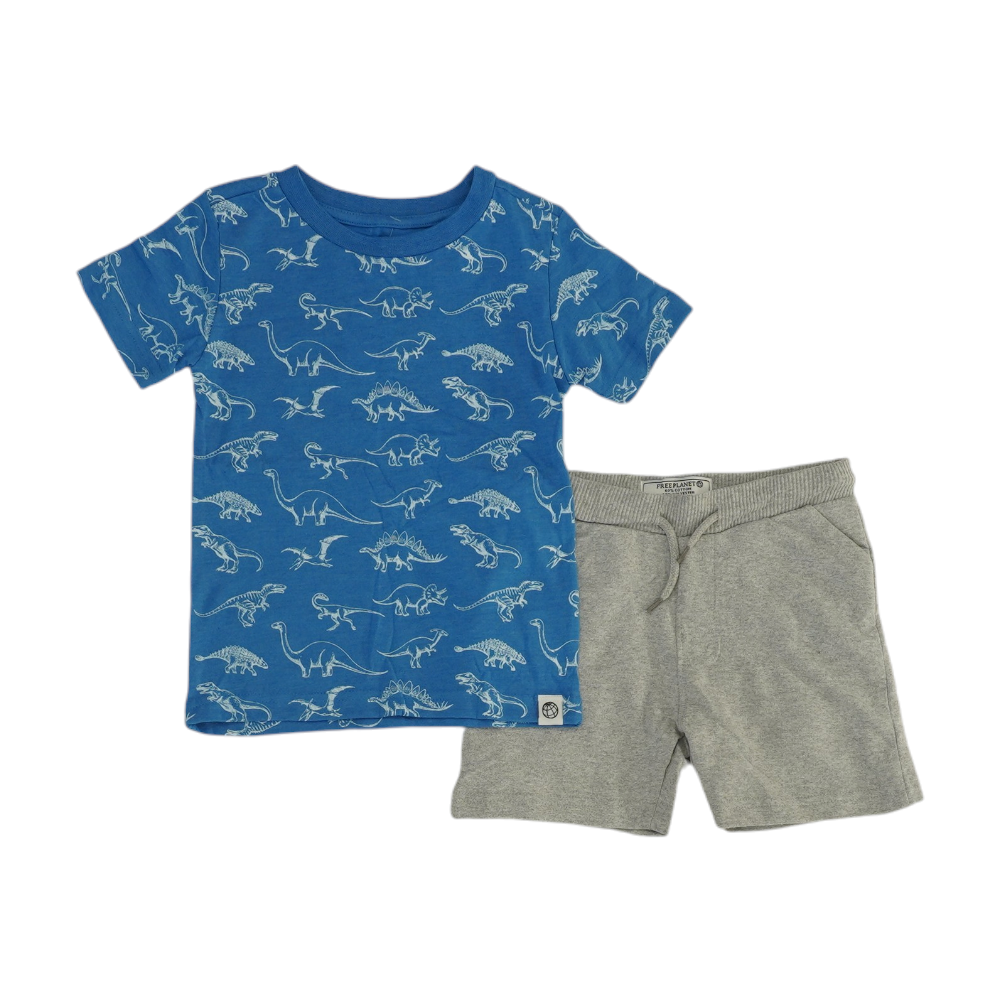Blue Print Short Sleeve Set