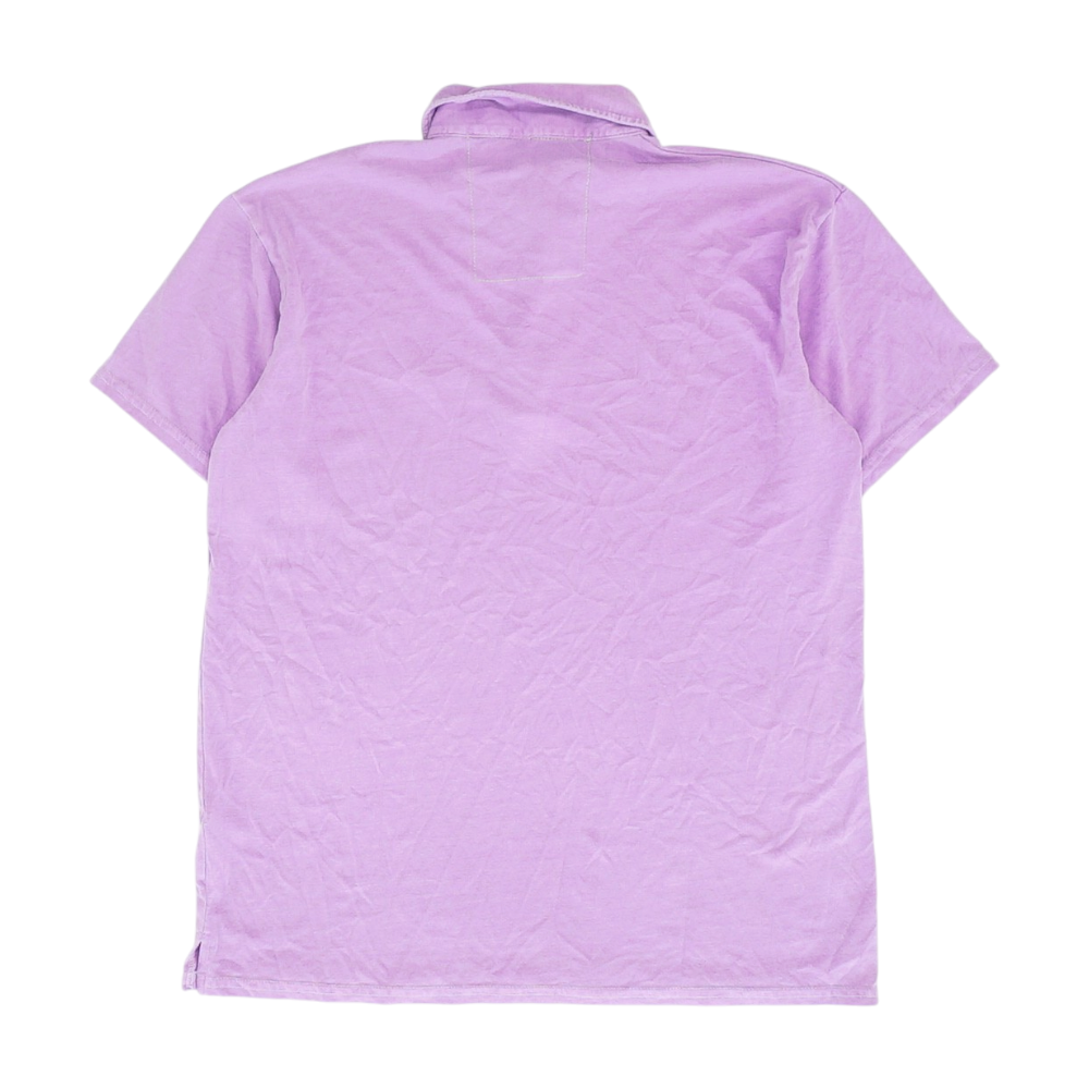 Purple Solid Short Sleeve Polo