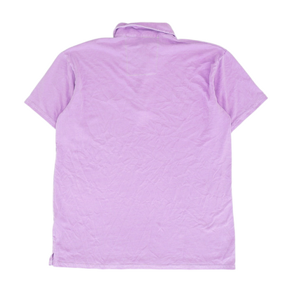 Purple Solid Short Sleeve Polo
