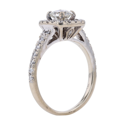 1/2 ctw 14K White Gold Diamond Engagement Ring