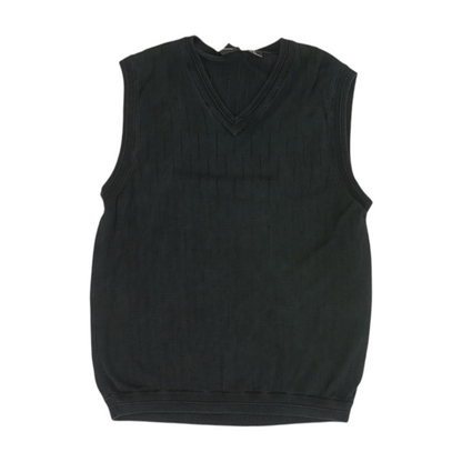 Black Solid Vest Sweater