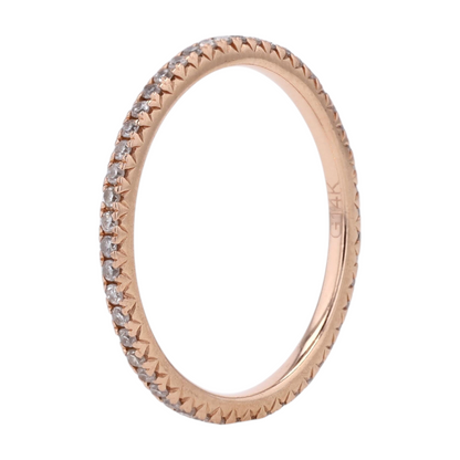1/8 ctw 14K Rose Gold Diamond Band Ring