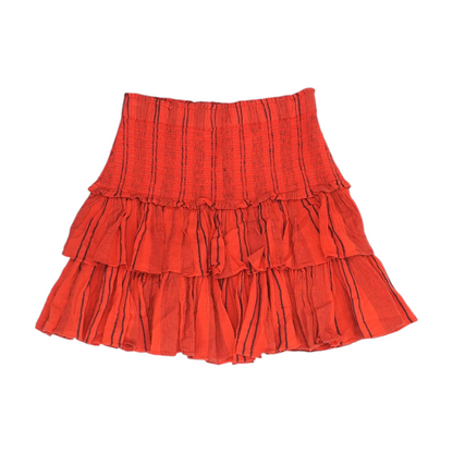 Red Striped Mini Skirt