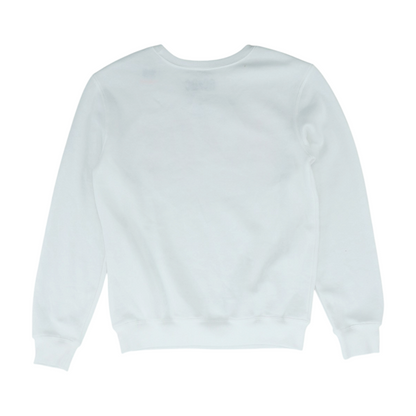 White Solid Sweatshirt Pullover