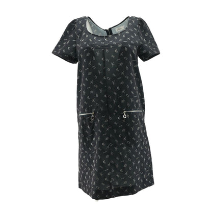 Navy Misc Midi Dress