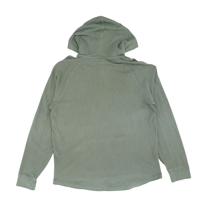 Green Solid Hoodie Pullover