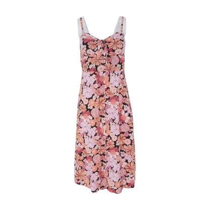 Black Floral Midi Dress