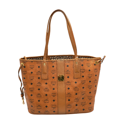 Cognac Reversible Liz Shopper in Visetos