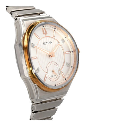 Women's Two Tone Curv With Diamond Accents Stainless Steel Watch